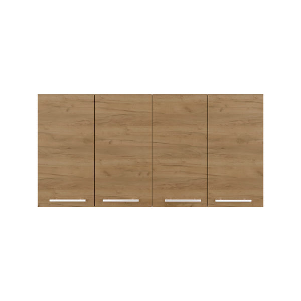 English Elm Wall Cabinet Ontario Macadamia Beige - Modern Engineered Wood Kitchen Cupboard with Dish Rack & Open Shelves (62.2x18.5x23.6) B092P306237