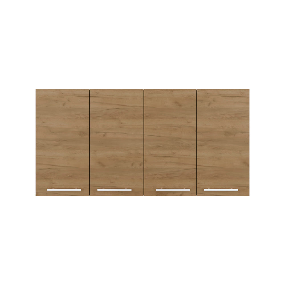 English Elm Kitchen Cabinet Durham Macadamia Beige Wall-Mounted 4-Door Engineered Wood 47.2x23.6x13.1 Easy Assemble Durable B092P309165