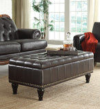 OSP Home Furnishings Caldwell storage ottoman Espresso