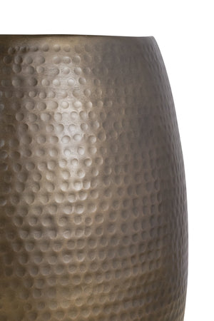 English Elm CT501 Hand-Hammered Round Aluminum Coffee and End Table Set — Drum Design, Textured Accent, No Assembly Required Gold B009S01532