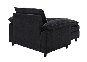 English Elm Accent Chair With Ottoman – Plush Oversized Lounge Sofa For Living Room, Bedroom, Or Office Use! W2100S00111