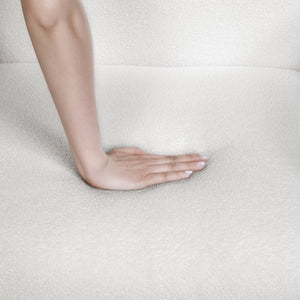 English Elm Stylish Teddy Fleece Single Sofa Chair with Arms and Pillow, Cozy Accent Armchair for Living Room Beige 30 L x 24.75 W x 24 H W1716P196469