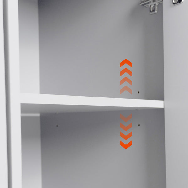 English Elm K&K Kitchen Island with Tilt-Out Trash Can, Drop Leaf Counter, Adjustable Shelf, Rolling Cart Grey WF326381AAG