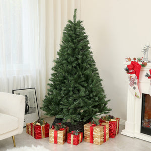 English Elm Homcom 6Ft Artificial Christmas Tree With 1000 Tips, Auto-Open Design For Easy Holiday Decor Setup W2225P229282