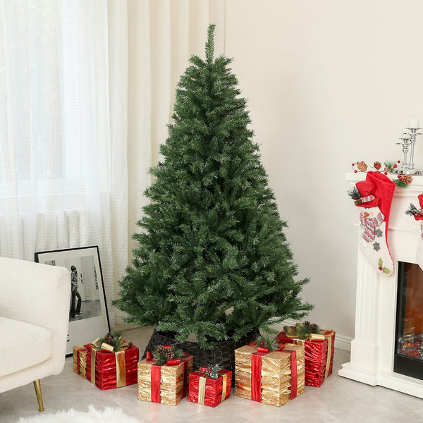 English Elm Homcom 6Ft Artificial Christmas Tree With 1000 Tips, Auto-Open Design For Easy Holiday Decor Setup W2225P229282