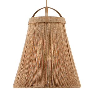 Parnell Pendant Light - Elegant Modern Design with Kraft Paper Twine and Frosted Glass Glow