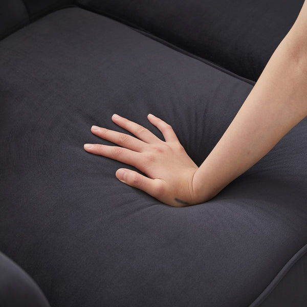 English Elm Fx Modern 6-Seat Combo Sofa Set - Luxurious Velvet Upholstery, Solid Wood Frame & Cushions For Comfort W1926S00066