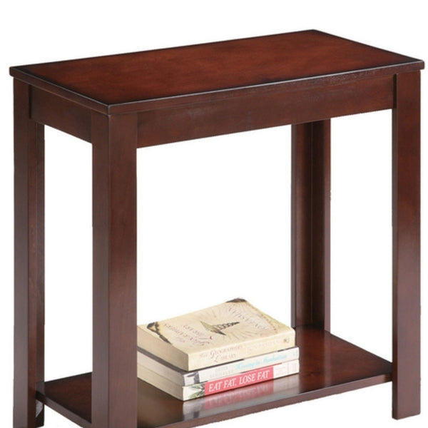 English Elm 24" Traditional Wooden Side Table - Dark Cherry End Table For Living Room, Bedroom, Or Entryway B072115842