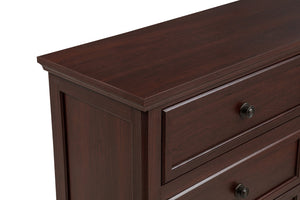 English Elm Contemporary Five Drawer Tall Chest Two Tone Veneer Bun Feet Bedroom Storage B2741P457650