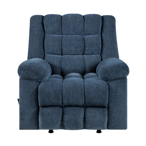 English Elm Gentle Rocking Reclining Chair with Chenille Upholstery, Ultra-Comfort Seat, Smooth Motion Recliner for Living Room Relaxation and Support Blue 41 L x 32 W x 29 H B011P347314