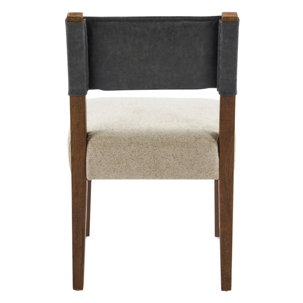 English Elm Mid-century Modern Linen Blend Dining Chairs Rubberwood Legs Sculptural Backrest Set of 2 Dark Gray,Oatmeal,Walnut N768P442393W