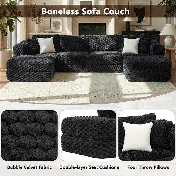 English Elm Swivel Barrel Accent Chair Chenille Tufted Round Club Seat for Living Room Lounge Black N719S002360B