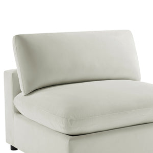 English Elm Caylie Modern Armless Slipper Chair with Plush Down-Blend Cushioning and Removable Washable Covers Ivory B050P406806