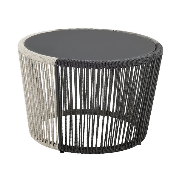 English Elm Ashland 5-Piece Outdoor Conversation Set with UV-Resistant Waterproof Fabric, Rustproof Steel Frame Cream B365P398240