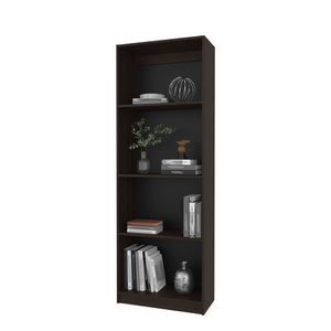 English Elm Stained Walnut Bookcase With 4 Open Shelves - Stylish Storage For Modern & Traditional Spaces B062P323166-GIGA