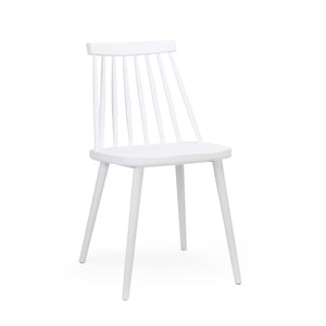 English Elm Christopher Knight Home® - Farmhouse Spindle Back Dining Chairs Set of 2 – Durable Polypropylene Seats, Timeless Country Style, Easy Clean White 64922.00WHI