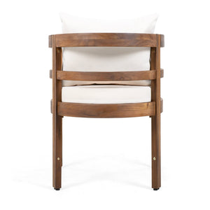 English Elm Outdoor Acacia Wood Dining Chairs with Cushioned Seats Patio Set of 2 Brown N768P362954B