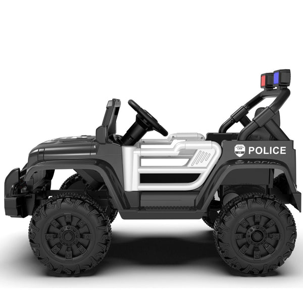 English Elm 12v Kids Police Ride on Car with Remote Control Dual Motors Suspension and Bluetooth W1578P353183