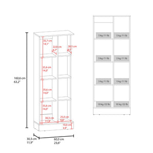 English Elm Flovilla Tall Storage Cabinet with Open Shelves and Closed Compartment for Home Office B097P474301