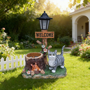 English Elm Schnauzer Solar Led Resin Planter Statue Outdoor Garden Accent for Patio Decor W5398P464238
