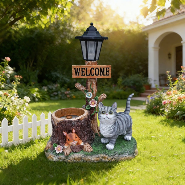 English Elm Schnauzer Solar Led Resin Planter Statue Outdoor Garden Accent for Patio Decor W5398P464238