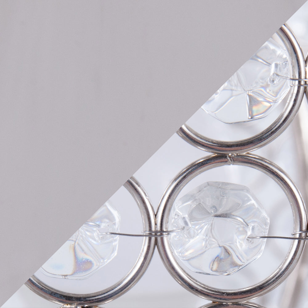 English Elm Ashland 27" Contemporary Metal Table Lamp Set of 2 in Polished Nickel with K9 Crystal Beads, Elegant Shades B202P224095