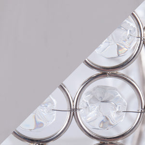 English Elm Ashland 27" Contemporary Metal Table Lamp Set of 2 in Polished Nickel with K9 Crystal Beads, Elegant Shades B202P224095