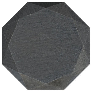 English Elm Pringle Octagonal Faceted Mango Wood Side Table — Gemstone-Inspired Sculptural Accent for Living Rooms Grey B062P299919