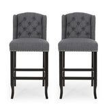 Christopher Knight Home® - Noble House - Foxwood Wingback Barstool - Set of 2