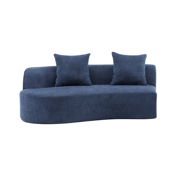 English Elm Christopher Knight Home® - 126" Curved Sectional Sofa – Luxurious Navy Boucle, Modular Design, Plush Foam For Ultimate Comfort N771P247830U_N771P247831U