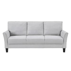 English Elm Xumo Contemporary Sofa Textured Gray Upholstery Tapered Legs Living Room Seating B056P417047