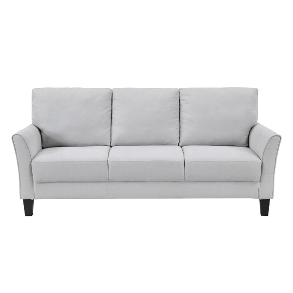 English Elm Xumo Contemporary Sofa Textured Gray Upholstery Tapered Legs Living Room Seating B056P417047