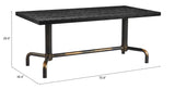 Neum Dining Table Black 110022 Zuo Modern