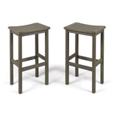 Christopher Knight Home® - Noble House - Caribbean Outdoor 30 Inch Acacia Wood Barstools - Set of 2