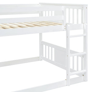 English Elm Full Over Bunk Bed Pine Frame Gray Finish Kids Guest Room Sleep Solution LT100207AAK