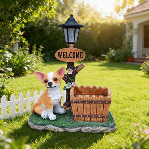 English Elm Sitting Corgi Resin Planter Sculpture Whimsical Porch Garden Decor with Succulent Cavity W5398P464244