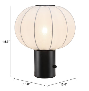 Wisteria Table Lamp White 56151 Zuo Modern
