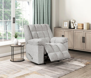 English Elm Gentle Rocking Reclining Chair with Chenille Upholstery, Ultra-Comfort Seat, Smooth Motion Recliner for Living Room Relaxation and Support Light Gray 41 L x 32 W x 29 H B011P347321