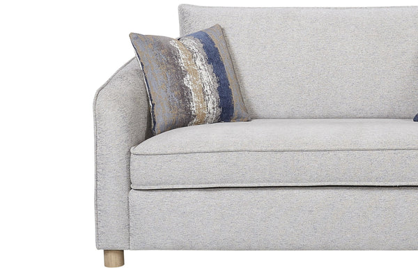 English Elm Loveseat Sand Upholstered with 3 Down Pillows, Sinuous Springs, High-Density Foam & Reversible Cushions B2699P298414