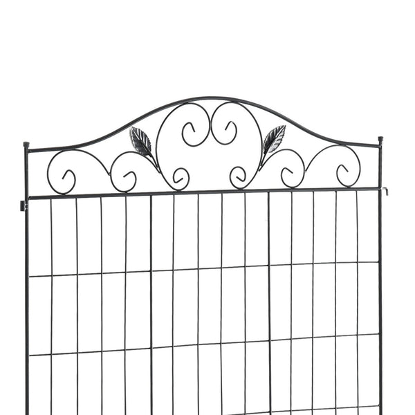 English Elm Outsunny Steel Vine Panel Garden Border Fence Set Powder Coated Yard Edging 4 Pack W2225P174526