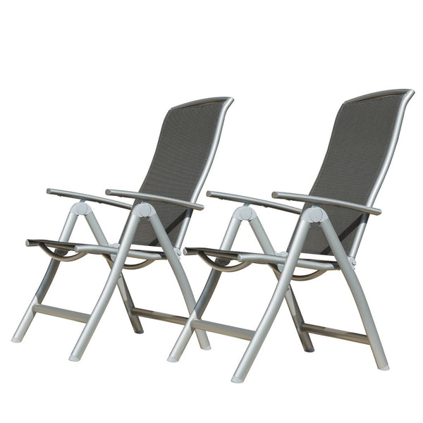 English Elm Patio Folding Chairs Set Of 2 – Lightweight, Adjustable Reclining Outdoor Chairs For Garden & Beach W1859P210825-GIGA
