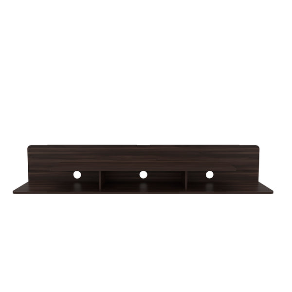 English Elm Marquis Floating TV Stand Walnut Finish — Modern Wall-Mount Media Console with Open Shelves, Compact Storage B070P374512