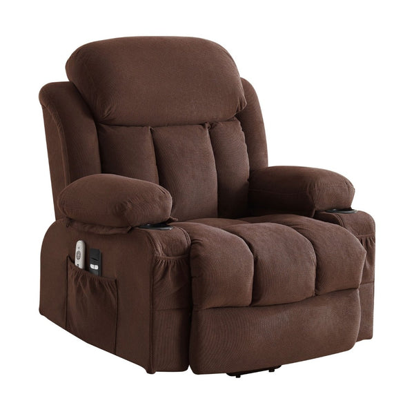 English Elm Power Lift Recliner with Heated Lumbar Massage and Usb Port for Senior Living W1521P455686