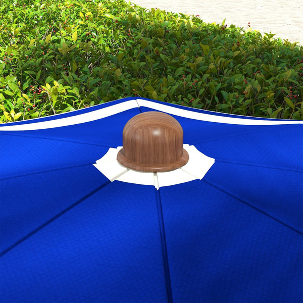 English Elm Outsunny 6.2' Portable Beach Umbrella With Uv 40+ Protection, Vented Canopy, Stylish Carry Bag W2225P174145-GIGA