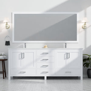 English Elm White Double Bath Vanity With Cultured Marble Top, Chrome Faucet & Ample Storage For Modern Spaces B2731P259149-GIGA