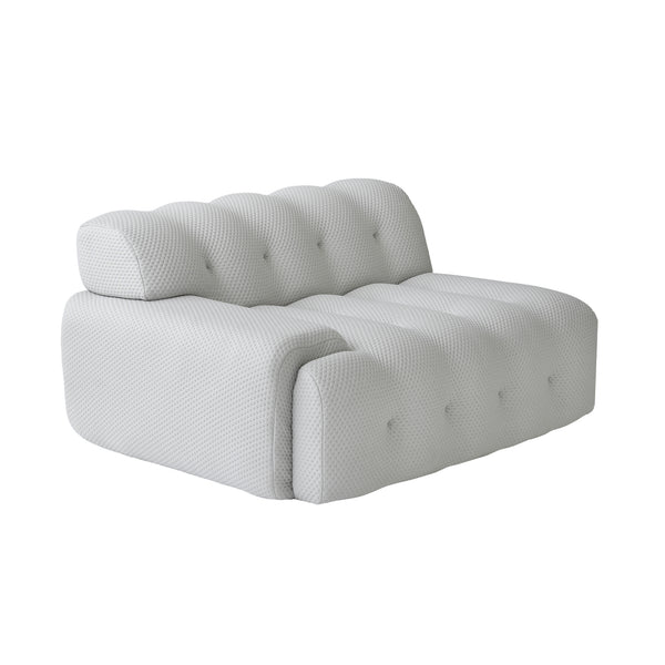 English Elm Bubble Modern Armless Sectional Sofa - 3D-Knitted Loveseat With Plush Comfort & Stylish Design B341S00010
