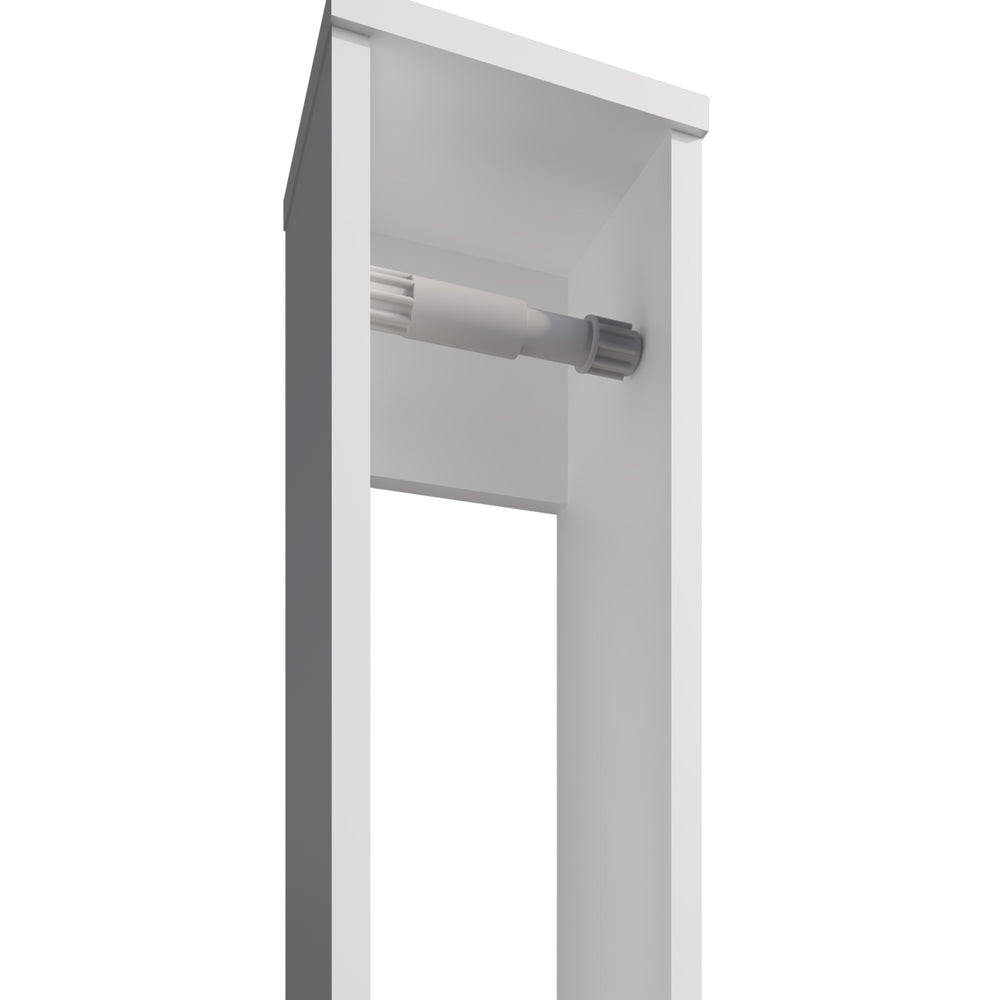 English Elm Supai Compact Vertical Toilet Paper Stand in Melamine for Small Bathrooms — Slim Freestanding Storage White 29.1 L x 7.1 W x 3.1 H B128P237158