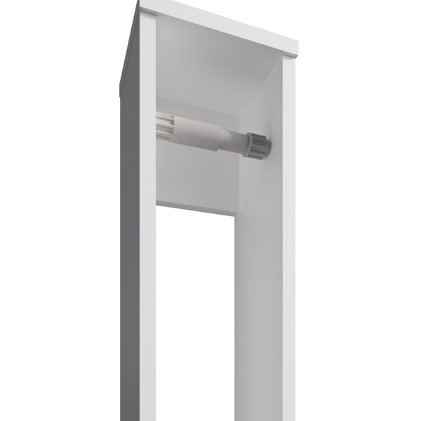 English Elm Supai Compact Vertical Toilet Paper Stand in Melamine for Small Bathrooms — Slim Freestanding Storage White 29.1 L x 7.1 W x 3.1 H B128P237158