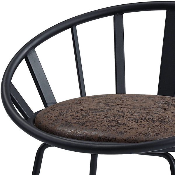 English Elm Brown Counter Height Chairs Set Of 2 - Modern Design With Comfortable Padded Seats & Sturdy Base B062P209298