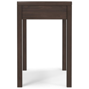 English Elm Hollander Small Desk in Walnut Brown — Handcrafted Plywood Workstation with Drawer, Keyboard Tray, Compact Design B136P283767